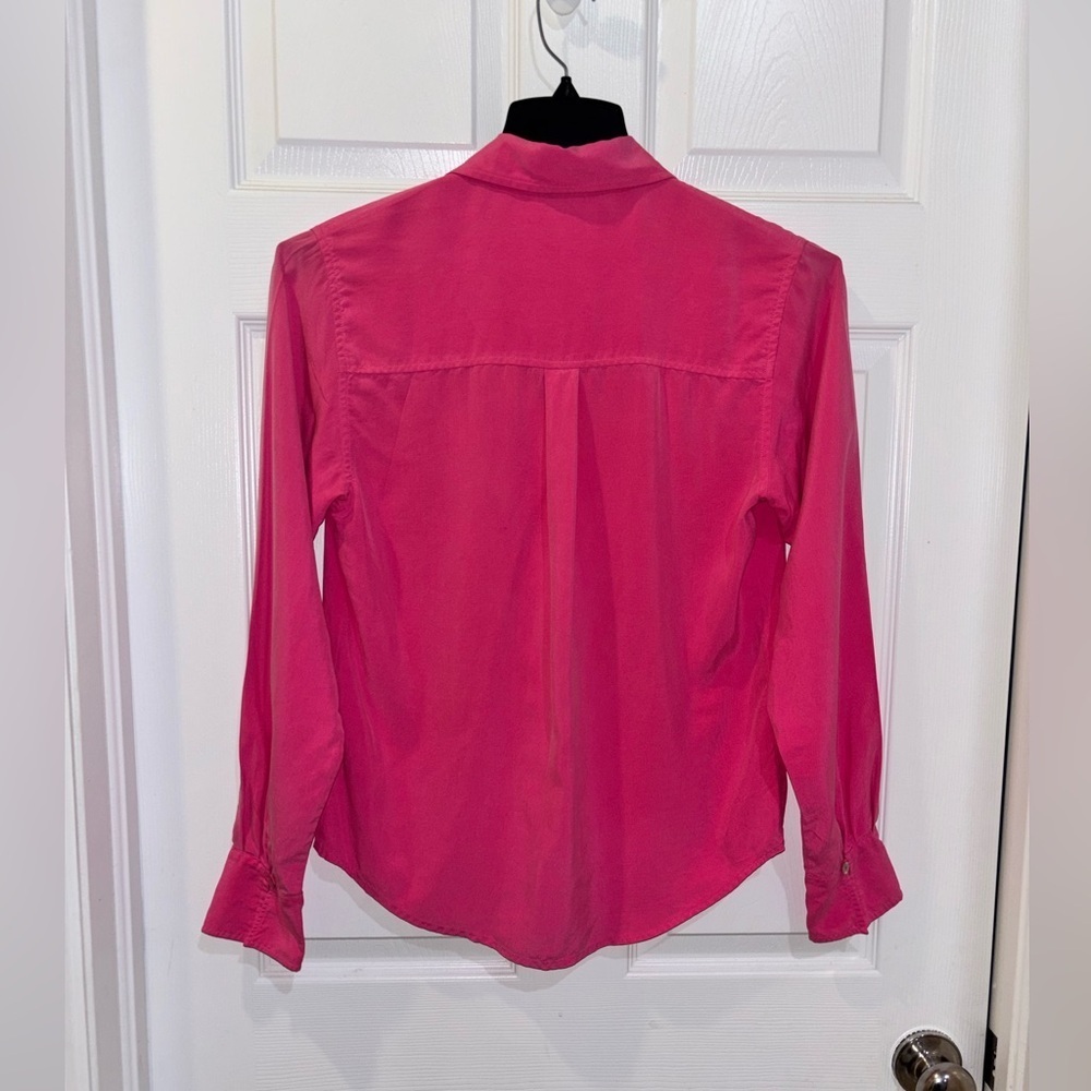 SILKLAND Y2K Looking 100%silk L/S Blouse - Picture 3 of 9